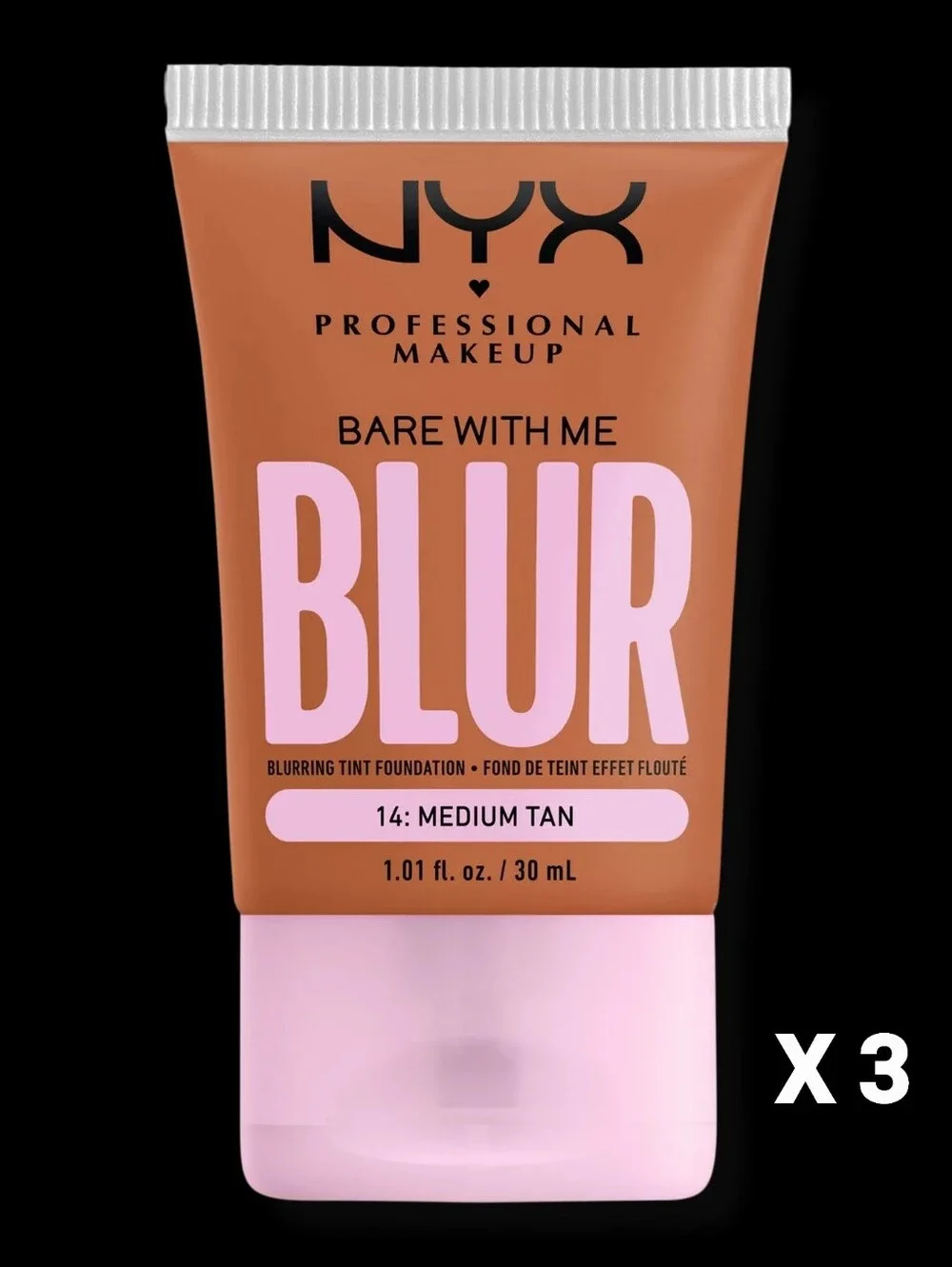 Sealed set of three Nyx tinted foundation